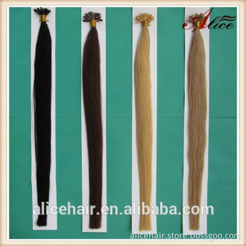 Wholesale double drawn remy european nail tip hair extension